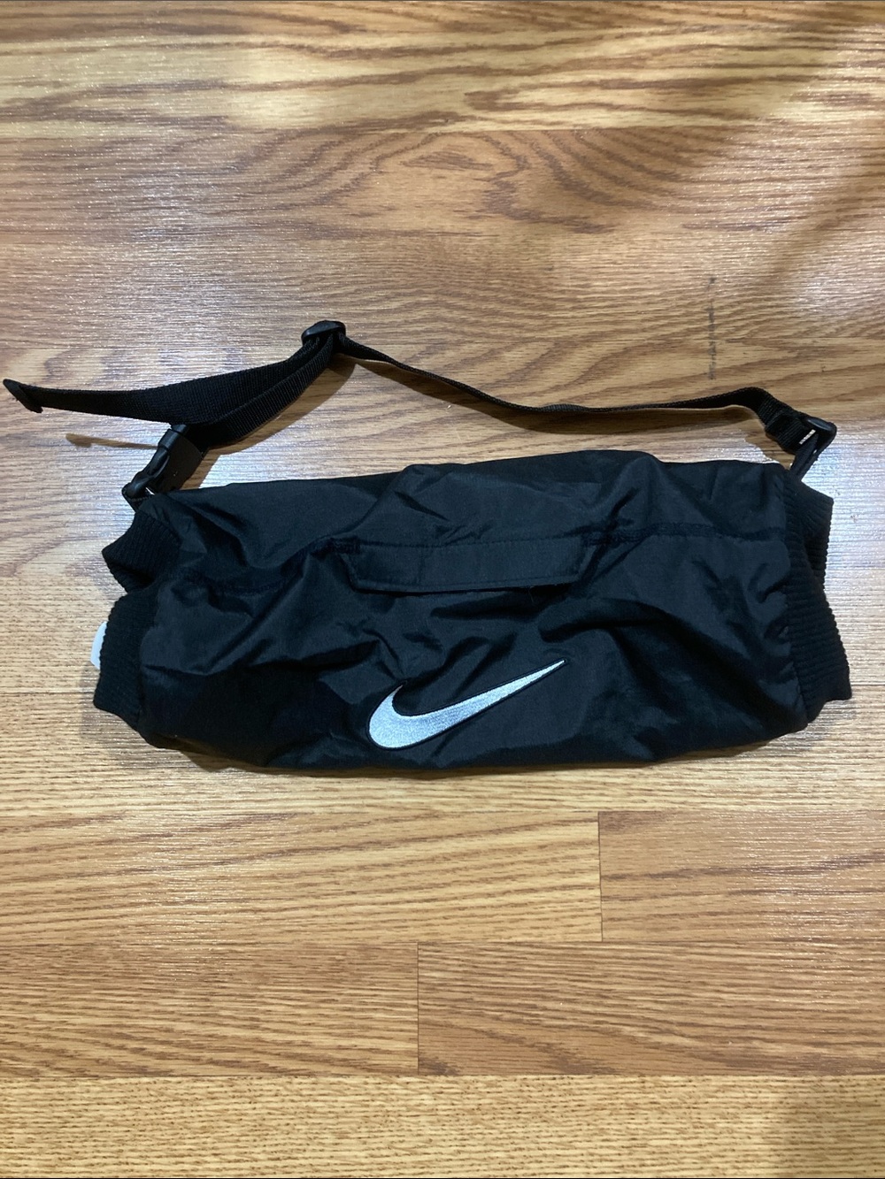 Nike Black Waist Pack with White Swoosh